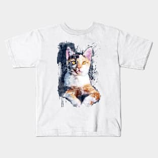 Tabby Cat Portrait Kids T-Shirt